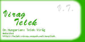 virag telek business card